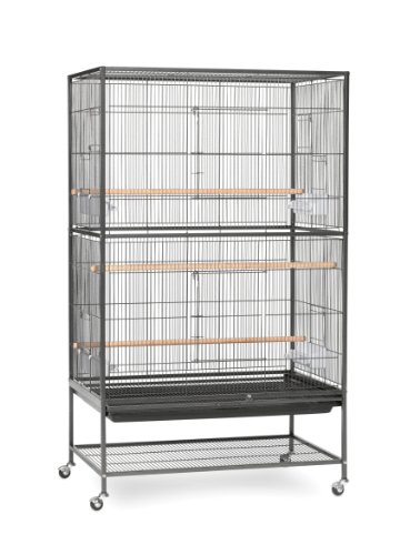 Product Cover Prevue Pet Products Wrought Iron Flight Cage with Stand F040 Black Bird Cage, 31-Inch by 20-1/2-Inch by 53-Inch
