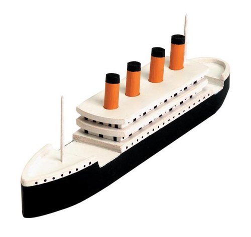 Product Cover Darice Wood Model Kit, Titanic (1 Kit) - Contains Precut Wood and Instructions for 7.25