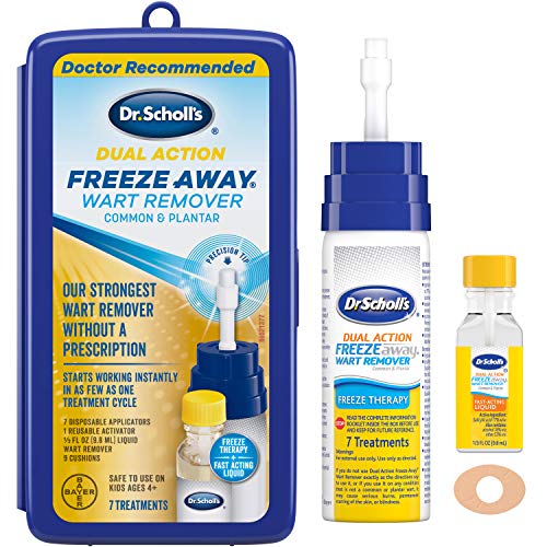Product Cover Dr. Scholl's FreezeAway Wart Remover DUAL ACTION, 7 Applications // Freeze Therapy + Powerful Fast Acting Salicylic Liquid to Remove Common and Plantar Warts