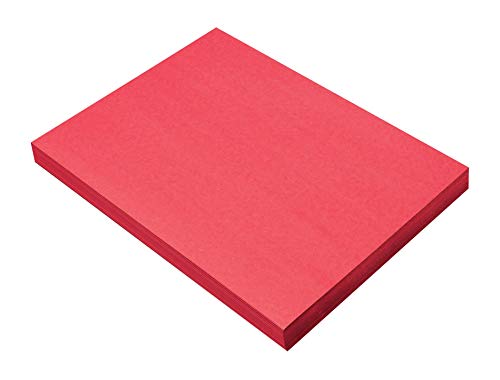 Product Cover SunWorks Heavyweight Construction Paper, 9 x 12 Inches, Holiday Red, 100 Sheets