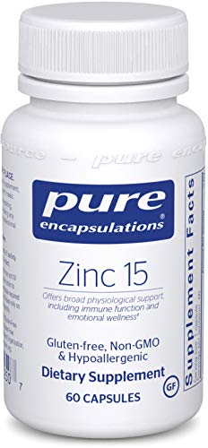Product Cover Pure Encapsulations - Zinc 15 - Zinc Picolinate (15 mg.) Highly Absorbable Hypoallergenic Supplement for Immune Support* - 60 Capsules