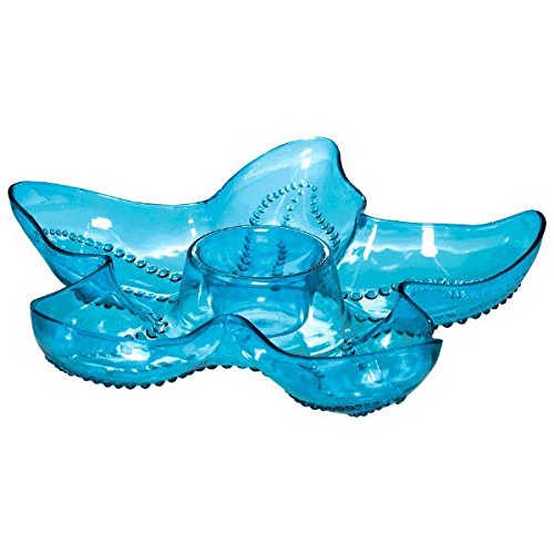 Product Cover Amscan Starfish Party Chip and Dip Tray, 14.5