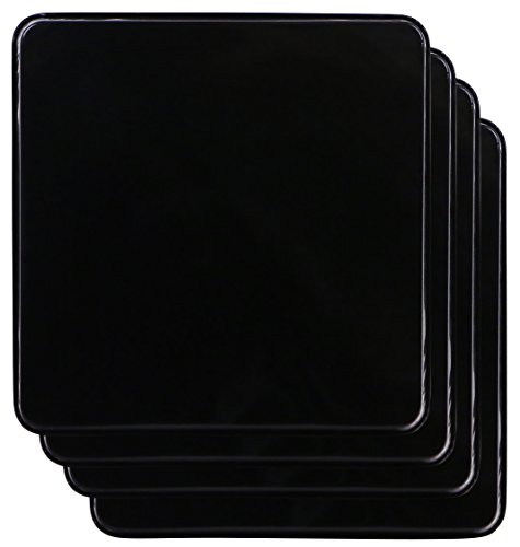 Product Cover Reston Lloyd G-105-B Square Gas Stove Burner Covers, Set of 4, Black