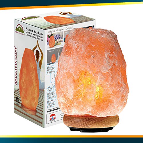 Product Cover Himalayan Glow Natural Himalayan Salt Lamp, Crystal Salt Lamps, Real Wood Base with Dimmer Switch, Handmade Salt Lamp, Gift Lamp, Holiday Gift, ETL Certified | 7-11 LBS