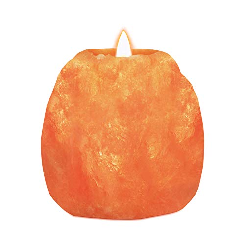 Product Cover Himalayan Glow Tealight WBM 3027 Natural Himalayan Pink Salt Candle Holder, 3 Inches Height (1.5 lbs.), Ball Style