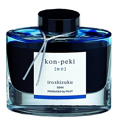 Product Cover Pilot Iroshizuku Fountain Pen Ink - 50 ml Bottle - Kon-peki Deep Azure Blue (Deep Blue) (japan import) (1, 10.5 IN)