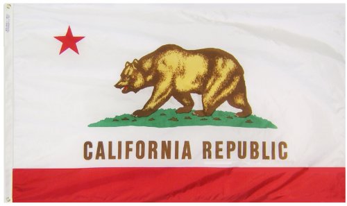 Product Cover Annin Flagmakers Model 140460 California State Flag 3x5 ft. Nylon SolarGuard Nyl-Glo 100% Made in USA to Official State Design Specifications.