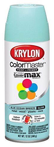 Product Cover Krylon K05151207 ColorMaster Paint + Primer, Gloss, Blue Ocean Breeze, 12 oz.
