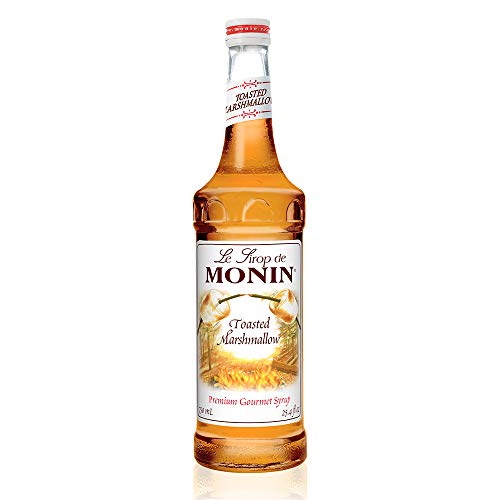 Product Cover Monin - Toasted Marshmallow Syrup, Flavor of Campfire Treats, Natural Flavors, Great for Mochas, Shakes, Cocoas and Cocktails, Vegan, Non-GMO, Gluten-Free (25.4 Fl Oz)