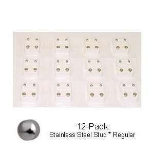 Product Cover Studex Sterilized Piercing Earrings Ear Stud Reg. S S Studs 12 Pair Individually Packaged