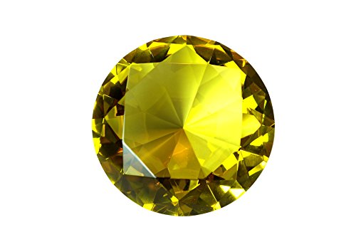 Product Cover Tripact Inc 100mm Yellow Gold Crystal Diamond Jewel Paperweight 3.93 Inch