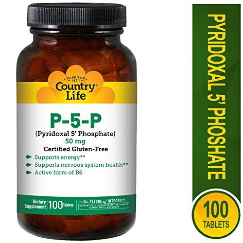 Product Cover Country Life - P5P Vitamin B6 (Pyridoxal Phosphate) 50 mg - 100 Tablets