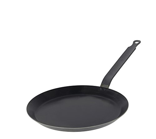 Product Cover De Buyer Crepe Pan, Blue Steel, Made in France, 8-Inch Cooking Surface, 9.5-Inches Rim to Rim
