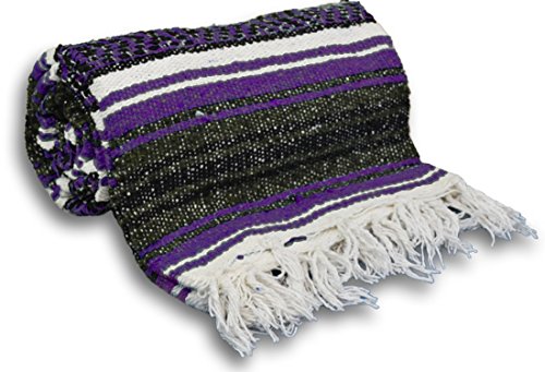 Product Cover YogaAccessories Traditional Mexican Yoga Blanket ( Dark Purple)