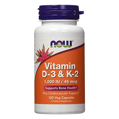 Product Cover NOW Supplements, Vitamin D-3 & K-2, 120 Veg Capsules