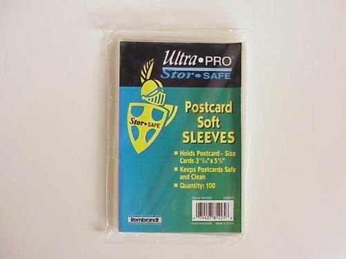Product Cover Ultra Pro Postcard Soft Sleeves Ultra Clear | Holds 3-11/16