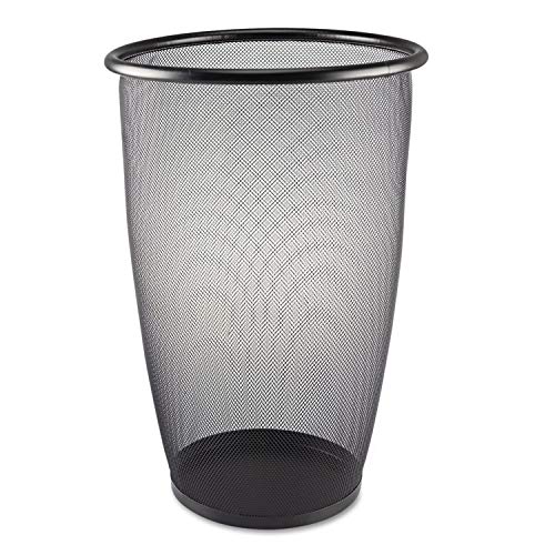 Product Cover Safco Products 9718BL Onyx Mesh Large Round Wastebasket, 9-Gallon, Black