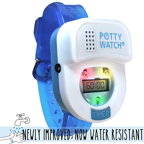 Product Cover Potty Time: Original Potty Training Watch | 2019 Version = Now Water Resistant | Set Automatic Timers + Music & Lights for Kid Friendly Reminders, Warranty (Toddler, Preschool), Blue