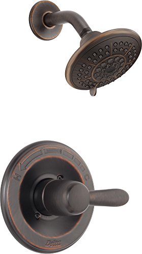 Product Cover Delta Faucet Lahara 14 Series Single-Function Shower Trim Kit with 5-Spray Touch-Clean Shower Head, Venetian Bronze T14238-RB (Valve Not Included)