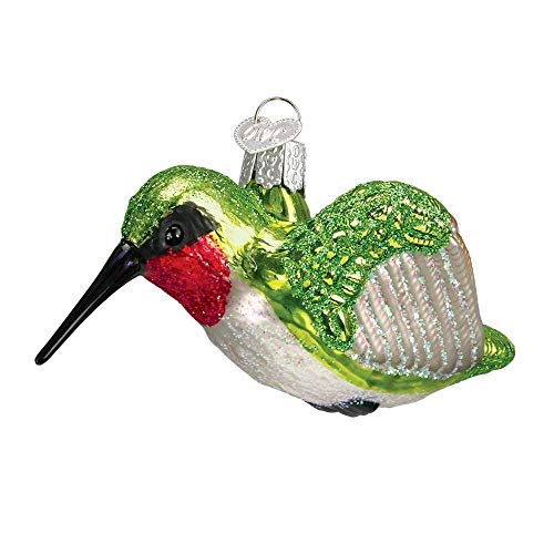 Product Cover Old World Christmas Bird Watcher Collection Glass Blown Ornaments for Christmas Tree Hummingbird