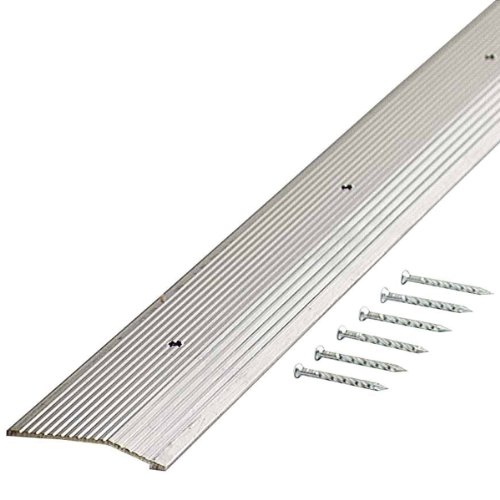 Product Cover M-D Building Products 78220 Extra Wide Fluted 2-Inch by 72-Inch Carpet Trim, Silver