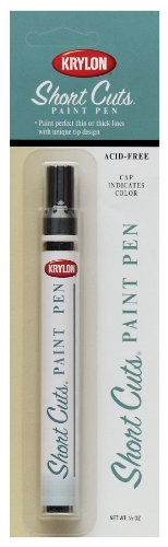 Product Cover Krylon KSCP914 Short Cuts Paint Pen.33-Ounce, Gloss Black