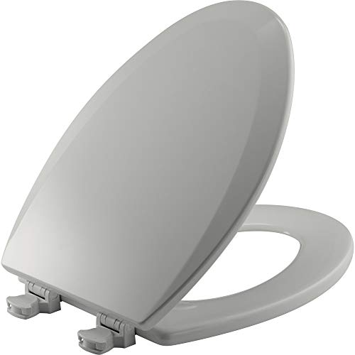 Product Cover CHURCH 585EC 062 Toilet Seat with Easy Clean & Change Hinge, ELONGATED, Durable Enameled Wood, Ice Grey