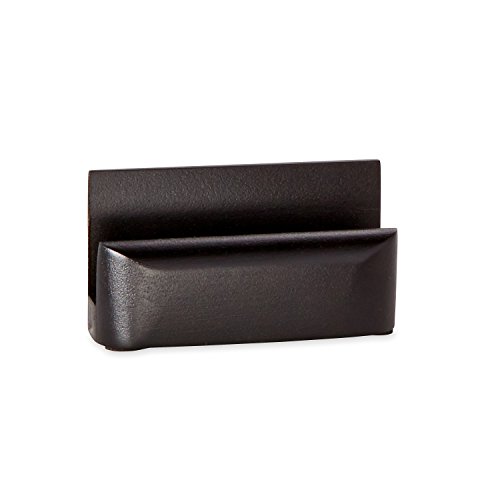 Product Cover Rolodex Wood Tones Collection Business Card Holder, 50-Card, Black (62522)