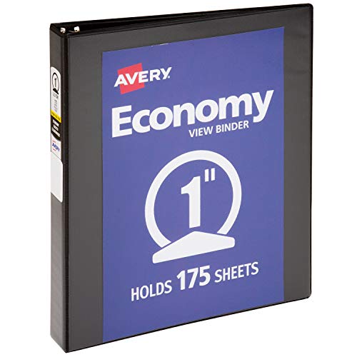 Product Cover Avery 1 Inch Economy View 3 Ring Binder, Round Ring, Holds 8.5