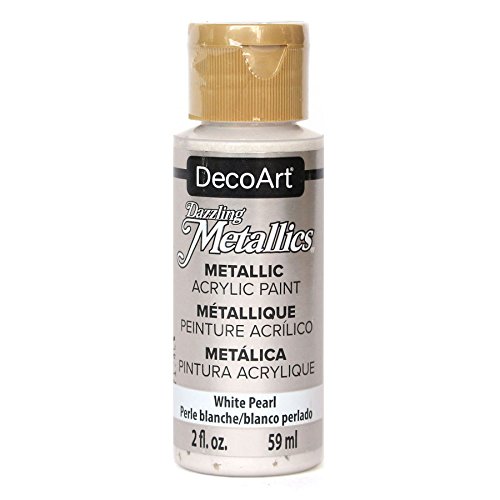 Product Cover DecoArt Dazzling Metallics 2-Ounce White Pearl Acrylic Paint (DM-DA117)