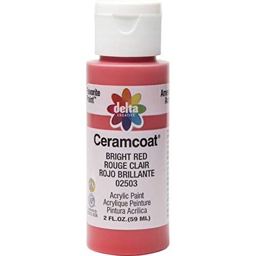 Product Cover Delta Creative Ceramcoat Acrylic Paint in Assorted Colors (2 oz), 2503, Bright Red