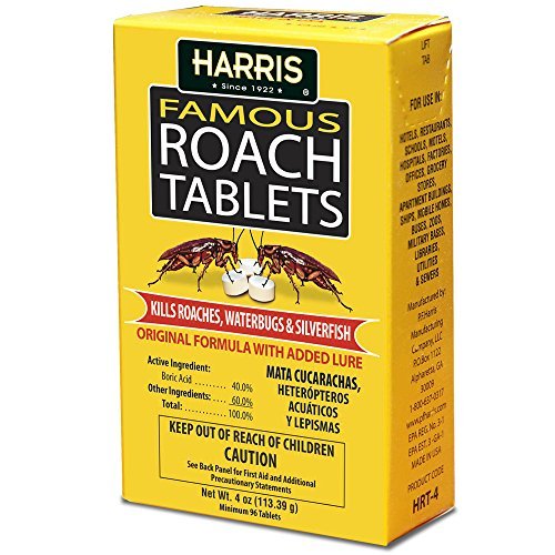 Product Cover Harris Roach Tablets, Boric Acid Roach Killer with Lure (4oz, 96 Tablets)