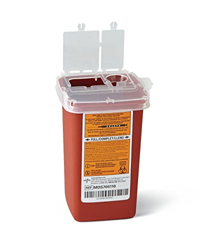 Product Cover Medline Sharps Container Biohazard Needle Disposal Container - 1 Quart (32 ounce)