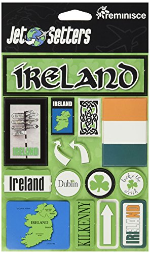 Product Cover Reminisce JS-058 Ireland Jet Setters Dimensional Scrapbook Stickers