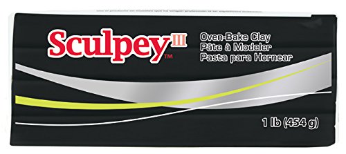 Product Cover Sculpey III Polymer Clay, 1-Pound, Black, 1/pkg