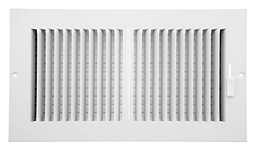 Product Cover Accord ABSWWH2126 Sidewall/Ceiling Register with 2-Way Design, 12-Inch x 6-Inch(Duct Opening Measurements), White