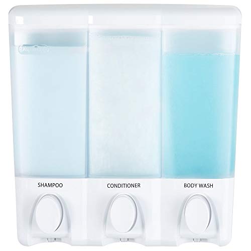 Product Cover Better Living Products 72350 Clear Choice 3-Chamber Shower Dispenser, White