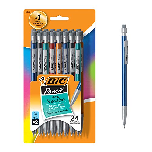 Product Cover BIC Xtra-Precision Mechanical Pencil, Metallic Barrel, Fine Point (0.5mm), 24-Count