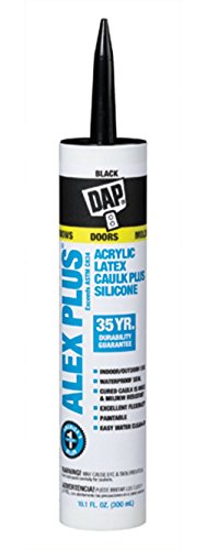 Product Cover Dap 18107 Black Alex Plus Acrylic Latex Caulk Plus Silicone 10.1-Ounce