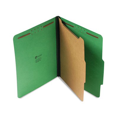 Product Cover Universal 10202 Pressboard Folder, Letter, Four-Section, Emerald Green, 10/Box (1)