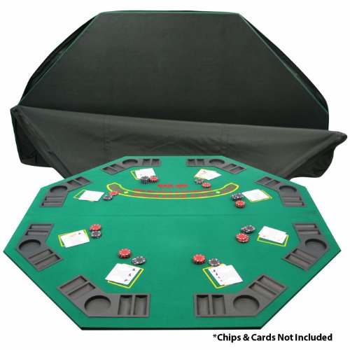 Product Cover Trademark Poker Deluxe Solid Wood Poker and Blackjack Table Top with Case