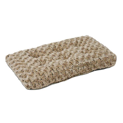 Product Cover Plush Pet Bed | Ombré Swirl Dog Bed & Cat Bed | Mocha 17L x 11W x 1.5H - Inches for Toy Dog Breeds