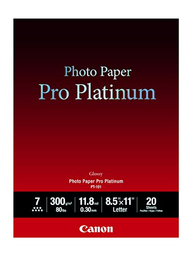 Product Cover Canon Photo Paper Pro Platinum, 8.5 x 11 Inches, 20 Sheets (2768B022)