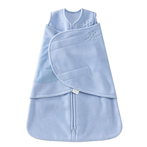 Product Cover HALO Sleepsack Micro-Fleece Swaddle, Baby Blue, Newborn