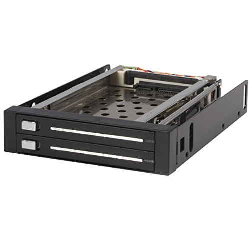 Product Cover StarTech.com 2 Drive 2.5in Trayless Hot Swap SATA Mobile Rack Backplane - Dual Drive SATA Mobile Rack Enclosure for 3.5 HDD (HSB220SAT25B)