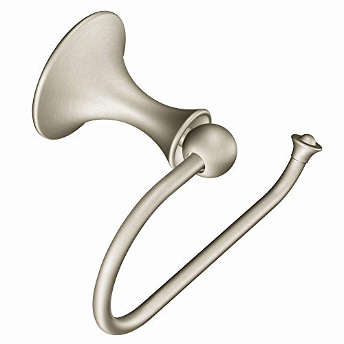 Product Cover Moen DN7708BN Lounge Collection Single Post European Toilet Paper Holder with Hardware, Spot Resist Brushed Nickel