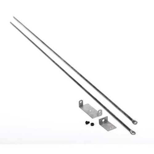 Product Cover Copperfield 61090 Woodfield Hanging Fireplace Spark Screen Rod Kit, Includes Two 3/16 Inch Diameter x 32 Inch Rods, Mounting Brackets, Adjusts To Max Fireplace Opening of 58 Inch