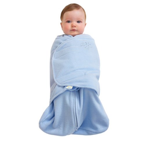 Product Cover HALO SleepSack Micro-Fleece Swaddle, Baby Blue, Small