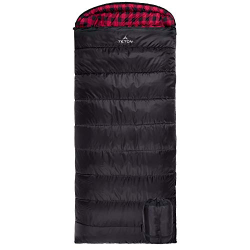 Product Cover TETON Sports 101R  Celsius XXL -18C/0F Sleeping Bag; 0 Degree Sleeping Bag Great for Cold Weather Camping; Black, Right Zip