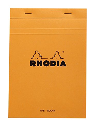 Product Cover Rhodia Staplebound Notepads - Blank 80 sheets - 6 x 8 1/4 in. - Orange cover